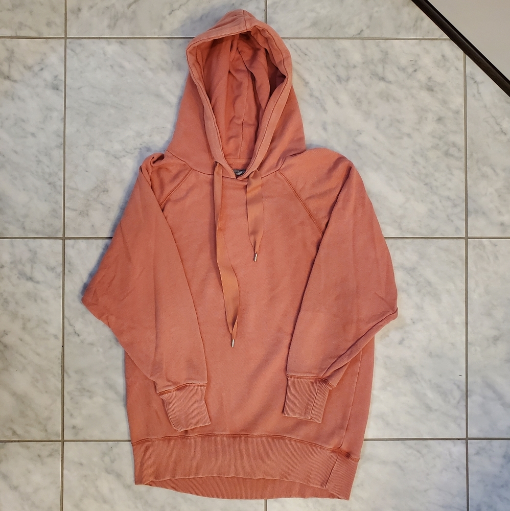 Aerie Blush Long Ribbon String Hoodie Sz Small